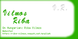 vilmos riba business card